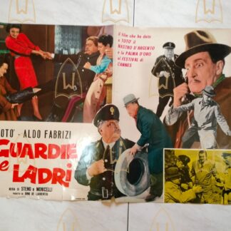 MANIFESTO CINEMA TOTO' E ALDO FABRIZI "GUARDIE E LADRI"
