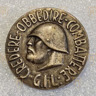 Medaglione Credere Obbedire Combattere GIL