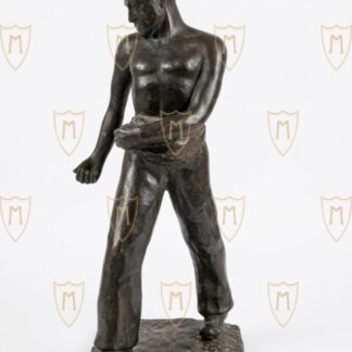 Scultura in Bronzo Mussolini "Battaglia del Grano" - Janne Cavezzoni 1931