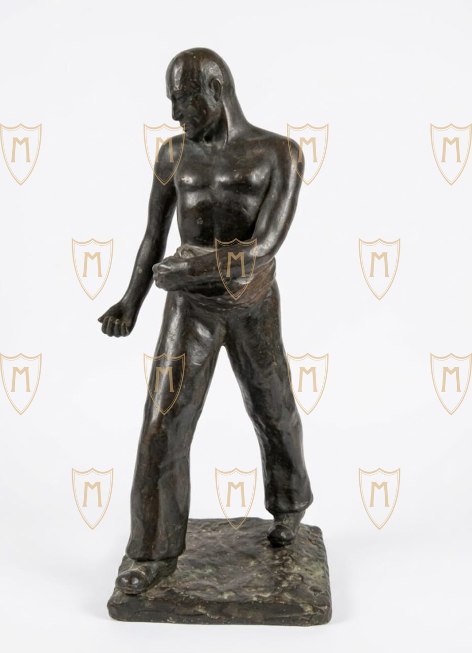 Scultura in Bronzo Mussolini "Battaglia del Grano" - Janne Cavezzoni 1931