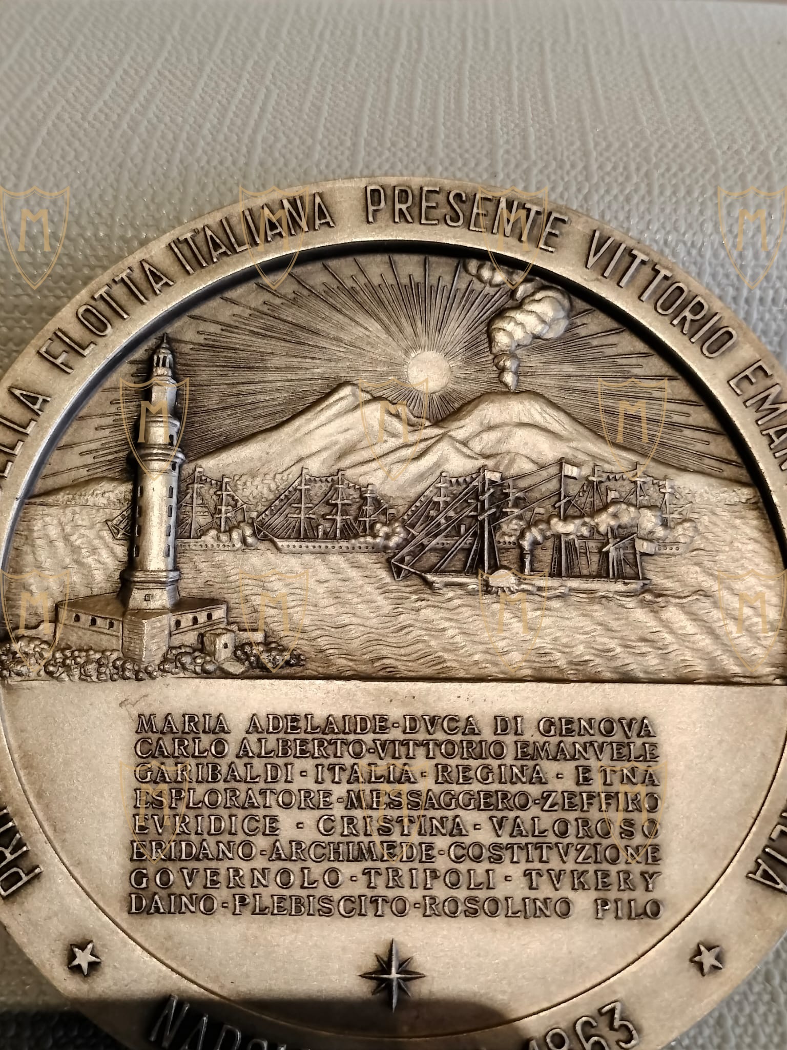 Medaglia Centenario Marina Militare - Napoli - immagine 2